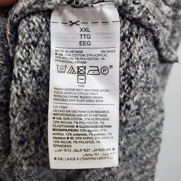 Old Navy Womens Gray Cowl Neck Pullover Knit Sweater Plus 2XL Cotton Blend - Picture 8 of 10